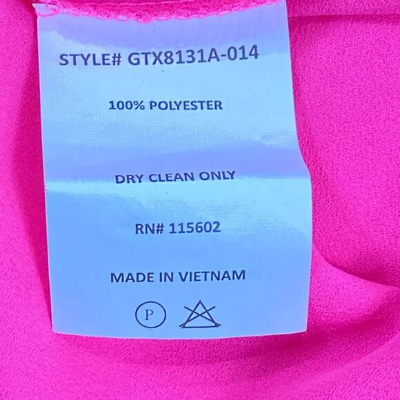 Gibson Latimer Sleeveless Chiffon Top in Vibrant Fuchsia Plus Size 3X - Picture 6 of 11